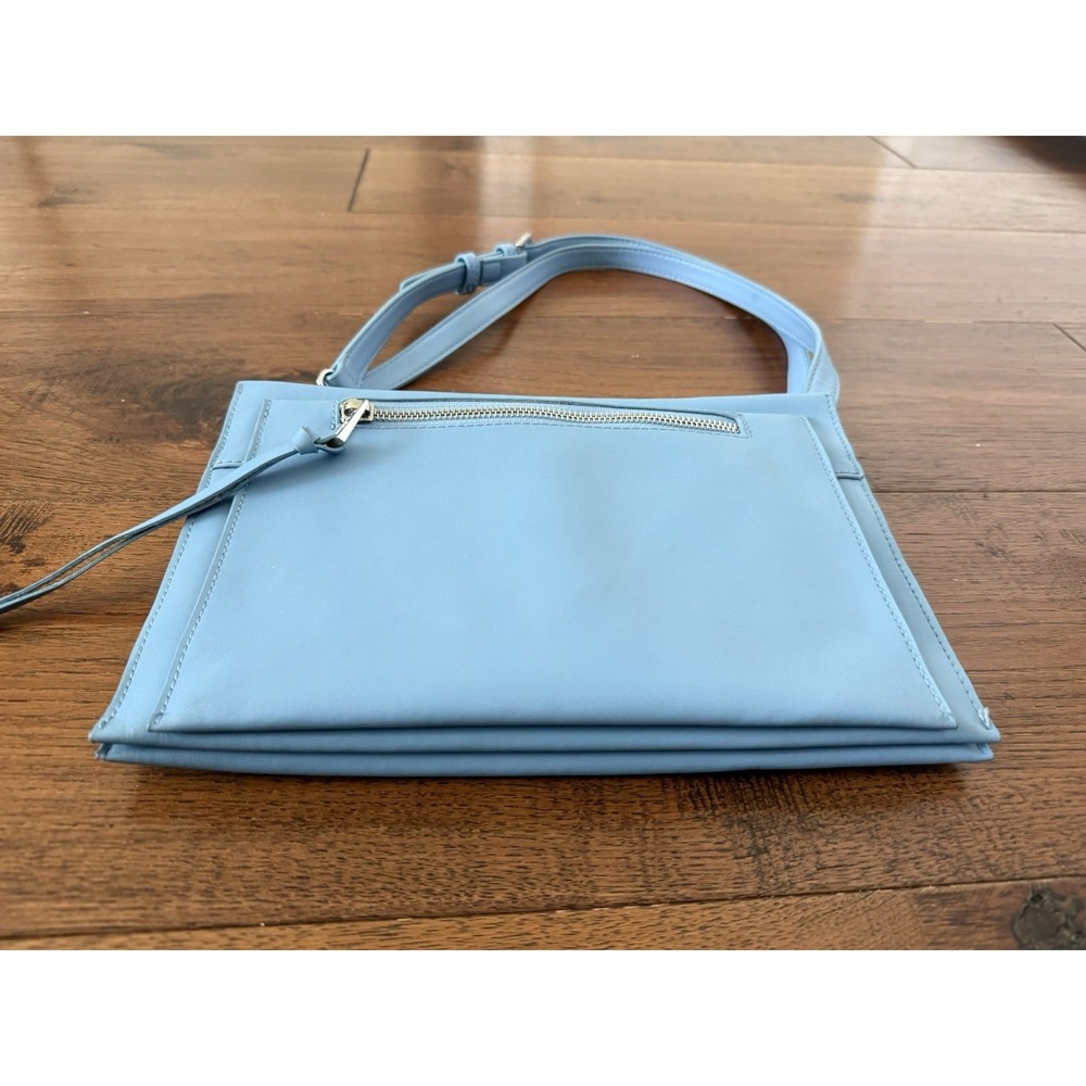 Sam Edelman Maisie Passport Crossbody Light Blue Leather Travel/Everyday Bag - Picture 5 of 14